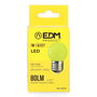 Edm Bombilla Esférica LED E27 1W 80lm Luz Amarilla Ø45 x 69mm 25000h Clase F 220-240V