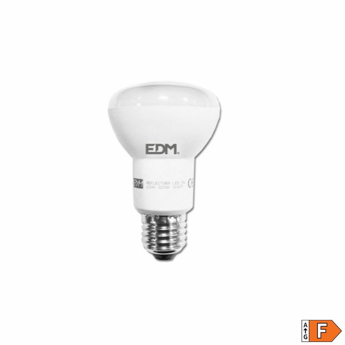 Edm Bombilla reflectora LED R63 E27 7W 600lm 3200K luz cálida