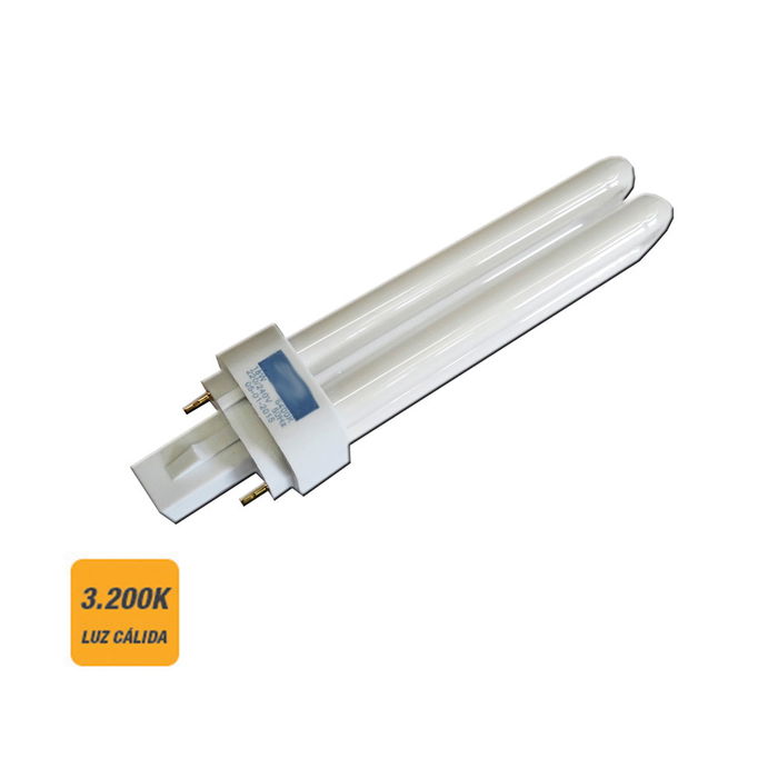 Bombilla bajo consumo lynx 13w 2 pins g24d-1 3200k luz calida 13,1cm edm Bombilla bajo consumo lynx 13w 2 pins g24d-1 3200k luz calida 13,1cm edm