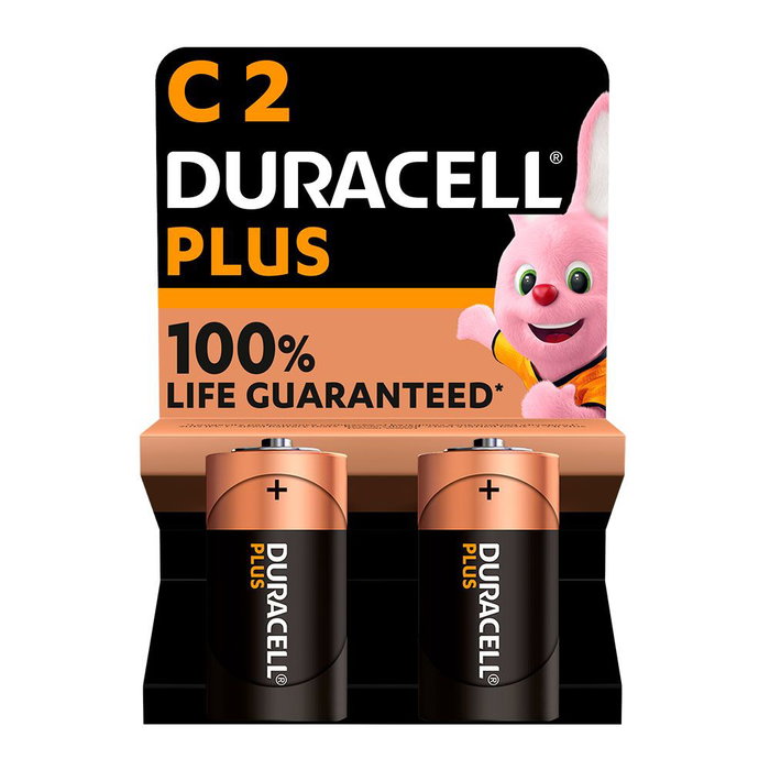 Duracell Plus Power Pilas Alcalinas LR14 Tamaño C 1,5V Pack de 2