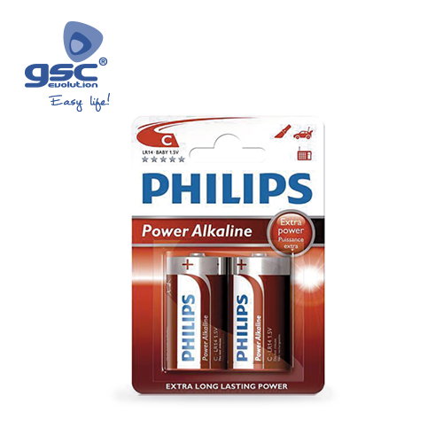 Philips Pilas Alcalinas C LR14 1,5V (Pack de 2 unidades) Philips Pilas Alcalinas C LR14 1,5V (Pack de 2 unidades)