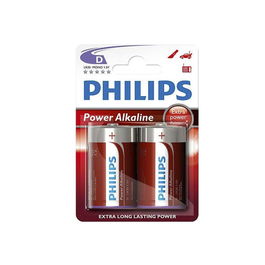 Philips Pila Alcalina LR20 D 1,5V Blister 2 uds Ø34,2 x 61,5 mm