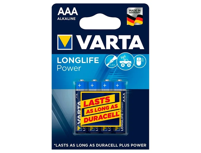Varta Longlife Power AAA LR03 - Pack de 4 unidades