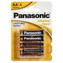 Panasonic Pilas Alcalinas AA LR06 Pack de 4 unidades