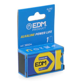 Edm Pila Alcalina 6LR61 9V 26.5x17.5x48.5mm Blister
