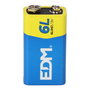 Edm Pila Alcalina 6LR61 9V 26.5x17.5x48.5mm Blister