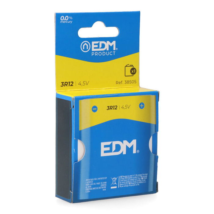 Edm Pila Alcalina Power Life 3LR12 - 4.5V - 62 x 22 x 67 mm, Blister