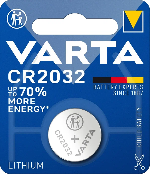 Varta CR2032 Pila de Botón de Litio 3V, 220 mAh Varta CR2032 Pila de Botón de Litio 3V, 220 mAh