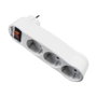 Edm Adaptador triple 2p+t 16A 250V con interruptor luminoso Blanco
