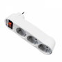 Edm Adaptador Triple 2p+t 16a 250v~ con Interruptor Luminoso Entrada Frontal Blanco Retractilado