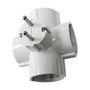 Edm Adaptador cuádruple 2p+t blanco