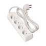 Edm Base múltiple de 4 tomas Schuko, 1,5m, blanca