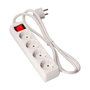 Edm Base múltiple de 4 tomas Schuko con interruptor luminoso blanca