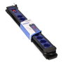 Edm Base Múltiple 10 Tomas con Interruptor Luminoso y Protección Sobretensiones, Cable 3m, Negro/Azul