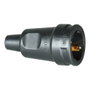 Kopp Base Aérea 2P+T Goma 16A 250V Negro IP20
