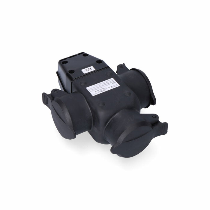 Edm Triple de goma aereo t/tl 16a ip44 con tapas de proteccion Edm Triple de goma aereo t/tl 16a ip44 con tapas de proteccion