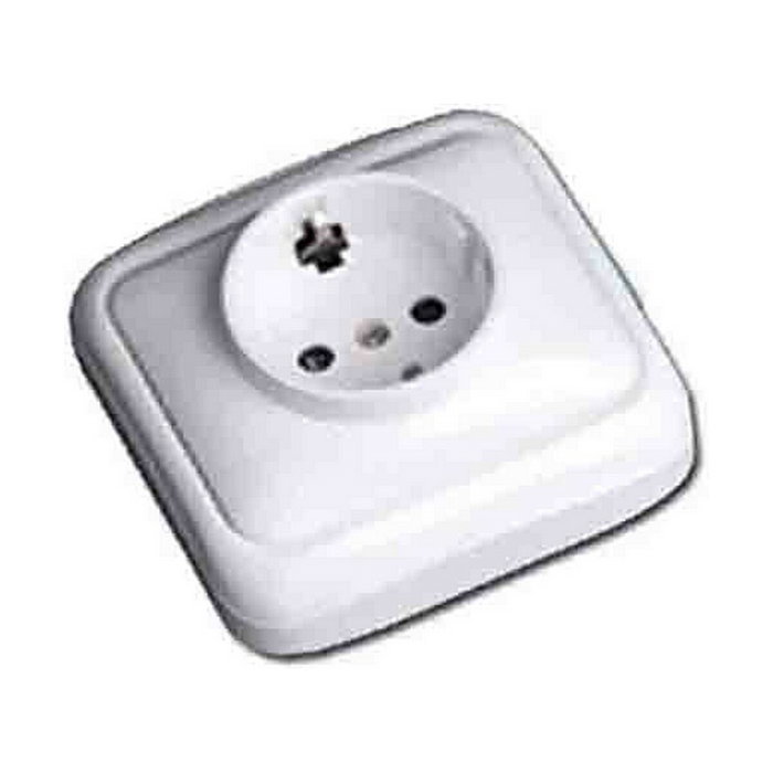 Edm Base 2p+t tipo f t/tl superficie serie Spa blanco Edm Base 2p+t tipo f t/tl superficie serie Spa blanco