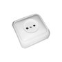 Edm Base de Superficie Serie Spa 10/16A 250V Blanco 77x77x30mm