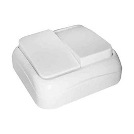 Edm Doble interruptor de superficie serie Spa 77 x 77 x 30 mm Blanco