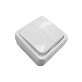 Edm Doble Interruptor Serie Onsen Superficie Blanco 65x30x65mm 16A 250V Polipropileno