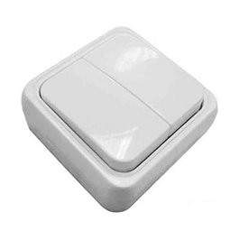 Edm Doble interruptor superficie serie Onsen, Blanco