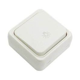 Edm Pulsador de superficie serie Onsen Blanco 63 x 63 x 30 mm