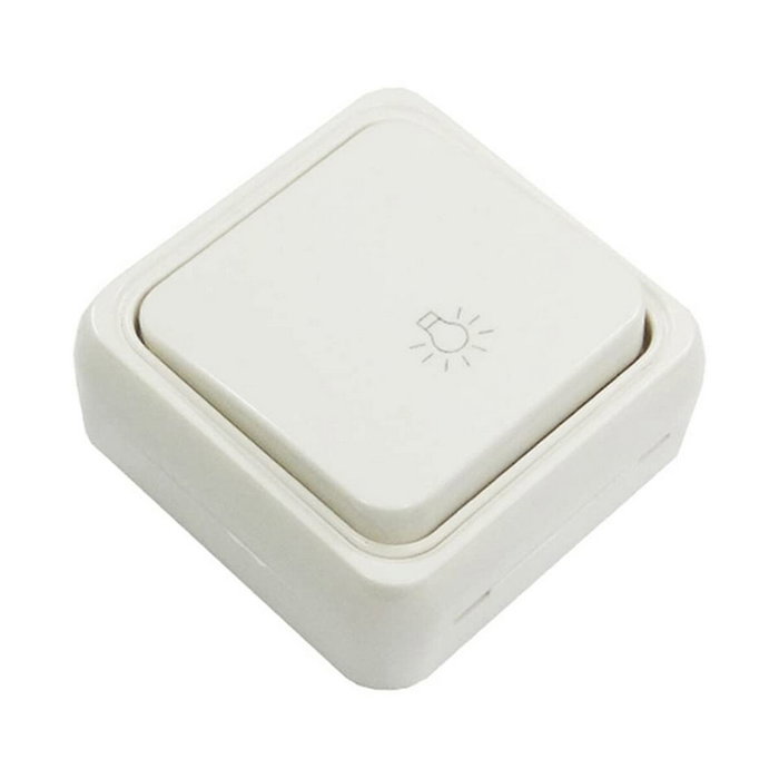 Edm Pulsador de superficie serie Onsen 63 x 63 x 30 mm Blanco Edm Pulsador de superficie serie Onsen 63 x 63 x 30 mm Blanco
