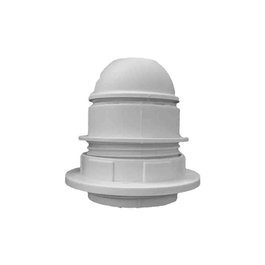 Edm Portalámparas Semiroscado Blanco E27 con Arandela para Interior Retractilado