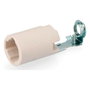 Solera Portalámparas vela corta porcelana E14 Blanco