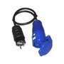 Edm Adaptador clavija schuko a base cetac 2p+t 16a 230v