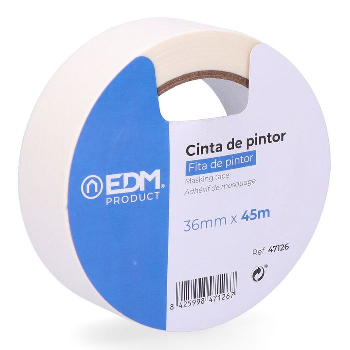 Edm Cinta de Pintor 36 mm x 45 m Papel Crudo Edm Cinta de Pintor 36 mm x 45 m Papel Crudo