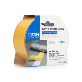Edm Cinta Adhesiva Doble Cara para Moquetas 50 mm x 10 m