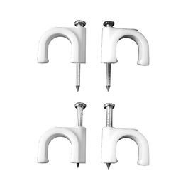 Edm Grapa para cable manguera tubular n°07, blanca, caja 100 uds