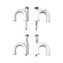 Edm Grapa para cable manguera tubular n°07, blanca, caja 100 uds