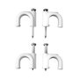 Edm Grapa para cable manguera tubular 2 x 2,5 mm n°08, blanca, caja 100 uds
