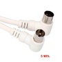 Edm Prolongación TV Acodada 9,5 mm 5m Blanca