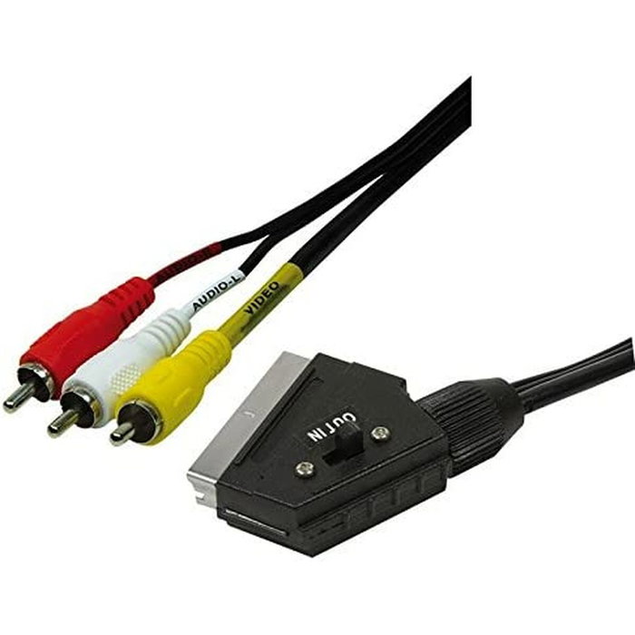 LogiLink Cable Euroconector macho a 3 RCA 1,5 m