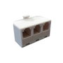 Edm Adaptador salida triple 4 vías Blanco