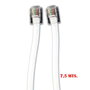 Edm Prolongación Telefónica 7,5m 4 Vías Macho-Macho Blanco PVC