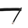 Edm Prolongación Telefónica 4.5m Macho-Macho 4 Vías Mini Negra Rizada PVC