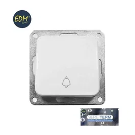 EDM Pulsador de timbre empotrar Serie Term, para instalación empotrada