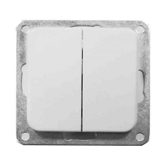 Edm Doble interruptor empotrar serie Term blanco