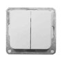 Edm Doble interruptor empotrar serie Term blanco