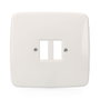 Solera 421 Placa 2 elementos grande serie Estrella, blanco, polipropileno, empotrar, 120 x 115 mm