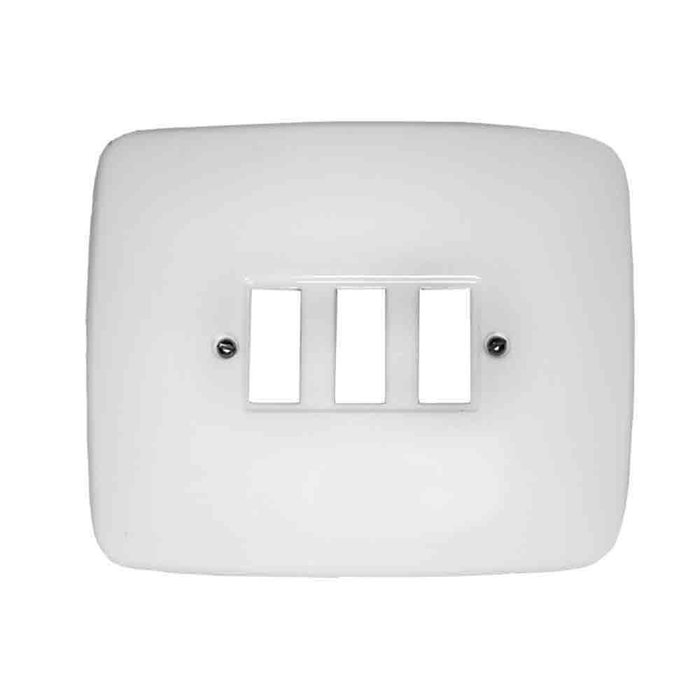 Solera Placa 3 Elementos Serie Estrella 422 Blanco Polipropileno Empotrar 139x115mm Solera Placa 3 Elementos Serie Estrella 422 Blanco Polipropileno Empotrar 139x115mm