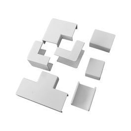 Solera kit1020 Kit accesorios para mini canal 10 x 20 mm con 2 angulos planos, 1 exterior, 1 interior, 1 derivacion T, 2 uniones y tapa final en PVC Blanco