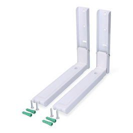 Edm Soporte Microondas Extensible Metal Blanco Hasta 40 kg Cerrado 29cm Abierto 45cm