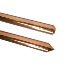 Pica de acero con recubrimiento de cobre 100 micras jabalina 1,5 m toma de tierra ø13 mm