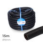 Edm Corrugado para Interior 16mm m-25 15m PVC Negro