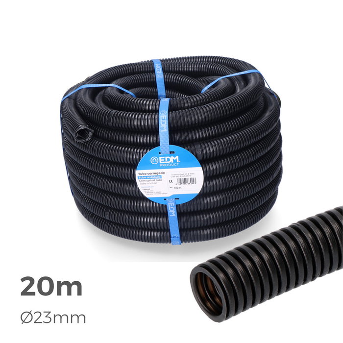 Edm Tubo corrugado para interior 23mm x 32mm de 20m Edm Tubo corrugado para interior 23mm x 32mm de 20m